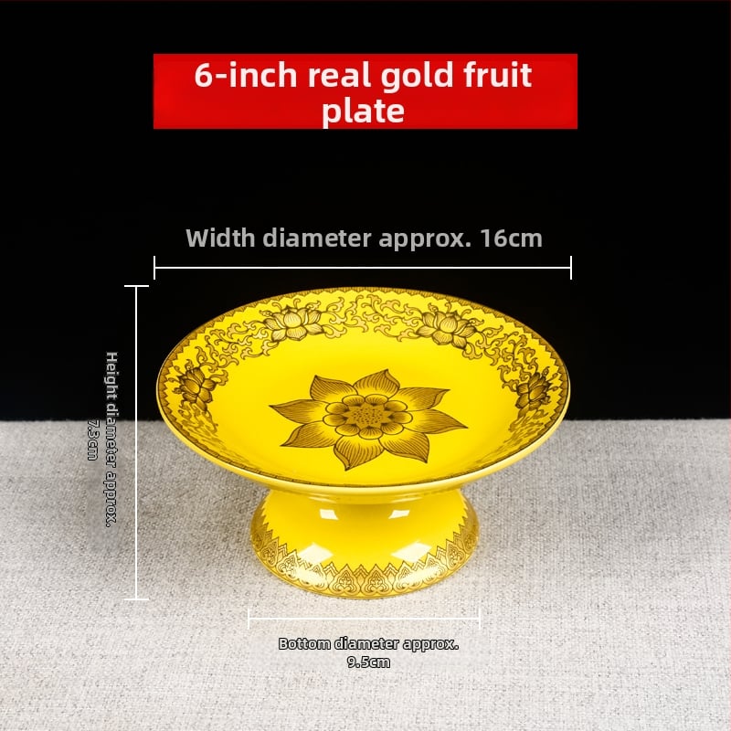 Vaisių lėkštė Budai, dekoratyvinė lėkštė su šilko gėle, universalaus stiliaus, paviršius: kitas, dovana gimtadieniui