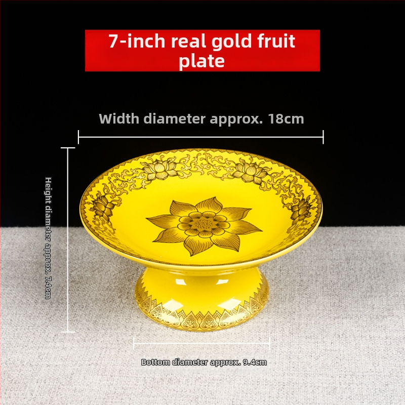 Vaisių lėkštė Budai, dekoratyvinė lėkštė su šilko gėle, universalaus stiliaus, paviršius: kitas, dovana gimtadieniui