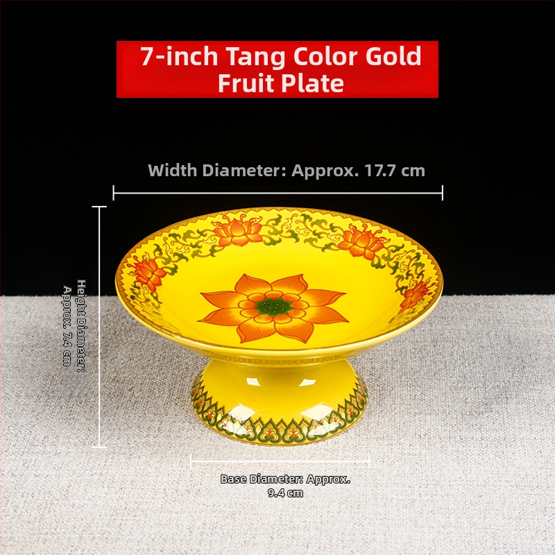 Vaisių lėkštė Budai, dekoratyvinė lėkštė su šilko gėle, universalaus stiliaus, paviršius: kitas, dovana gimtadieniui