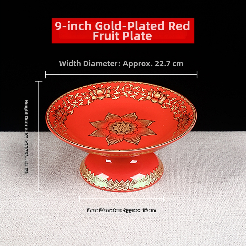 Vaisių lėkštė Budai, dekoratyvinė lėkštė su šilko gėle, universalaus stiliaus, paviršius: kitas, dovana gimtadieniui