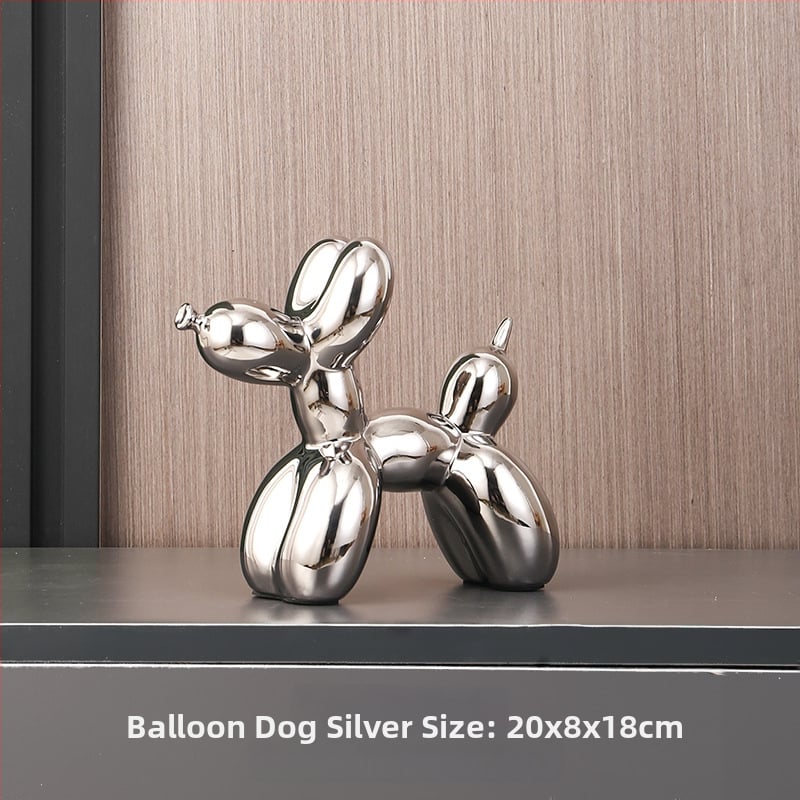 Lufi kutya szobor szintetikus gyantából - modern, minimalist dizájn a nappaliba és szekrényekhez; Anyag: szintetikus gyanta; Kategória: gyanta kézműves tárgyak; Ajándék új otthonra