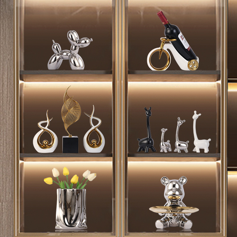 Lufi kutya szobor szintetikus gyantából - modern, minimalist dizájn a nappaliba és szekrényekhez; Anyag: szintetikus gyanta; Kategória: gyanta kézműves tárgyak; Ajándék új otthonra