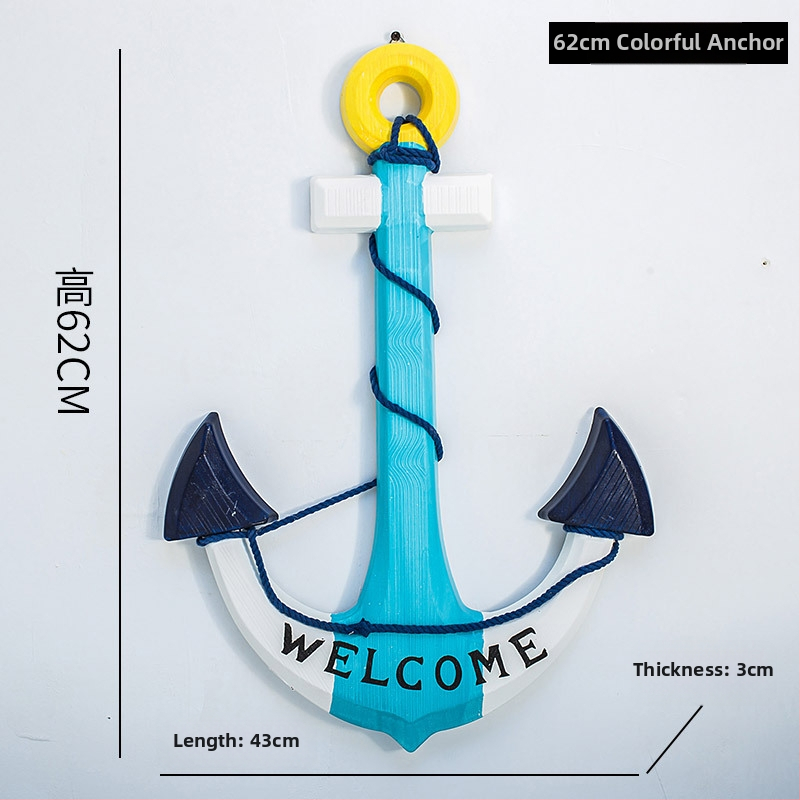 Medinis ankeris – sienos dekoras, Viduržemio jūros stilius, Welcome motyvas, pušies medis