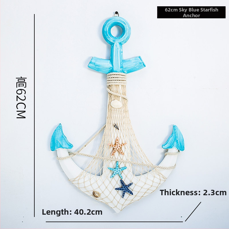 Medinis ankeris – sienos dekoras, Viduržemio jūros stilius, Welcome motyvas, pušies medis