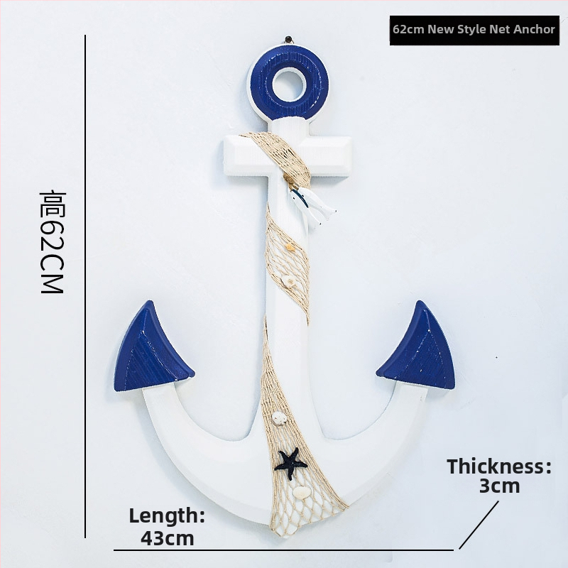 Medinis ankeris – sienos dekoras, Viduržemio jūros stilius, Welcome motyvas, pušies medis