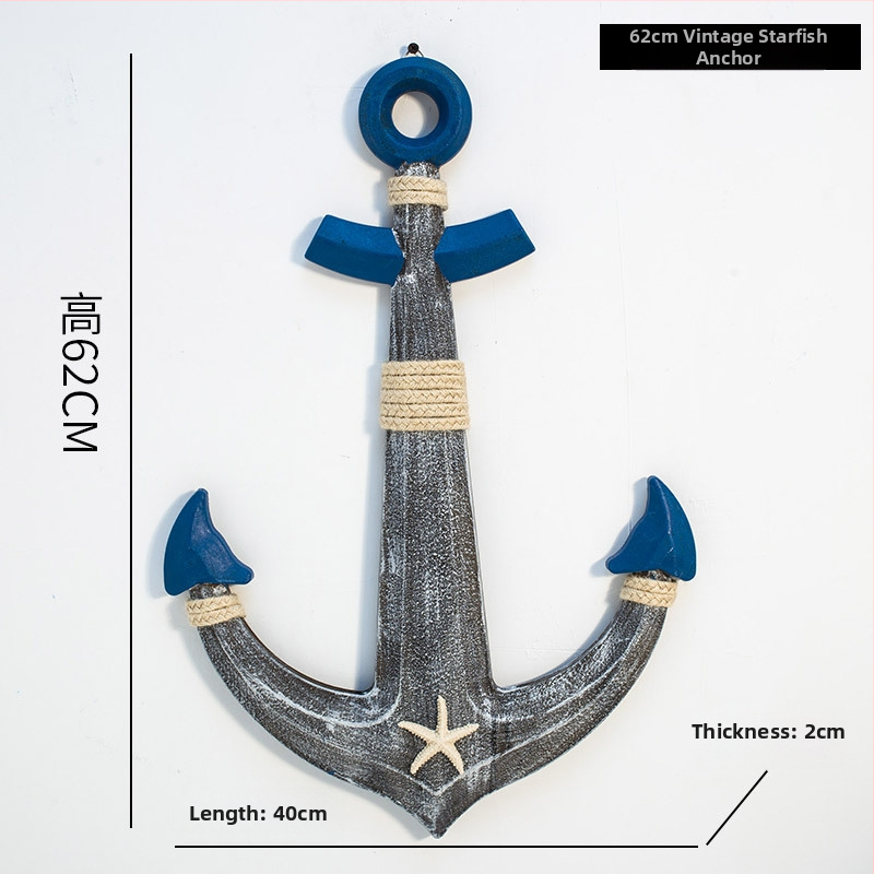 Medinis ankeris – sienos dekoras, Viduržemio jūros stilius, Welcome motyvas, pušies medis