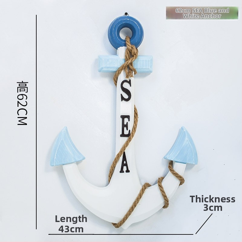 Medinis ankeris – sienos dekoras, Viduržemio jūros stilius, Welcome motyvas, pušies medis