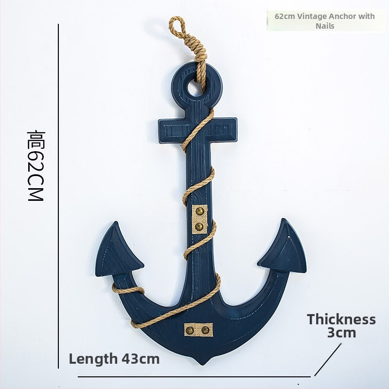 Medinis ankeris – sienos dekoras, Viduržemio jūros stilius, Welcome motyvas, pušies medis