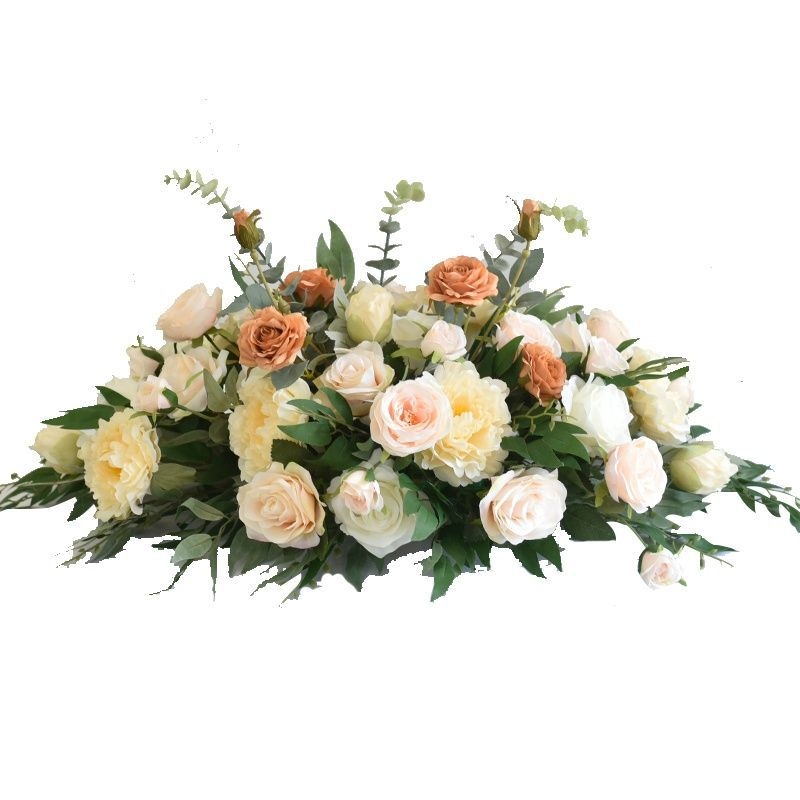 Mākslīgu ziedu galda centrālais dekors – margriete drukāšana, flokēšana, kāzām