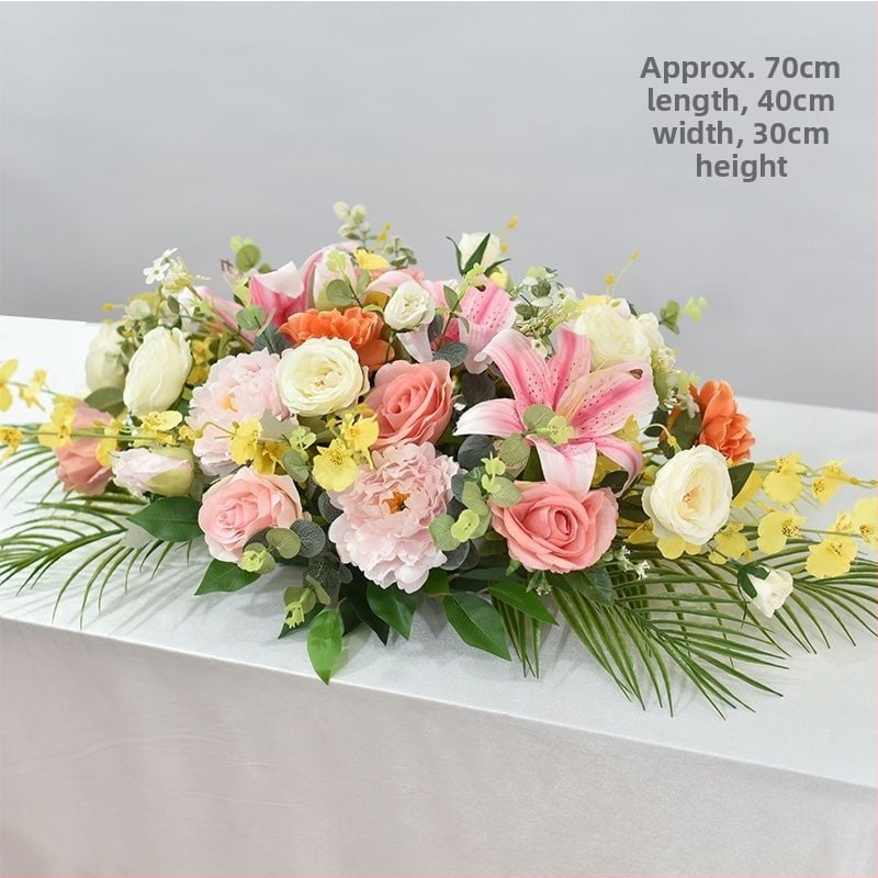 Mākslīgu ziedu galda centrālais dekors – margriete drukāšana, flokēšana, kāzām