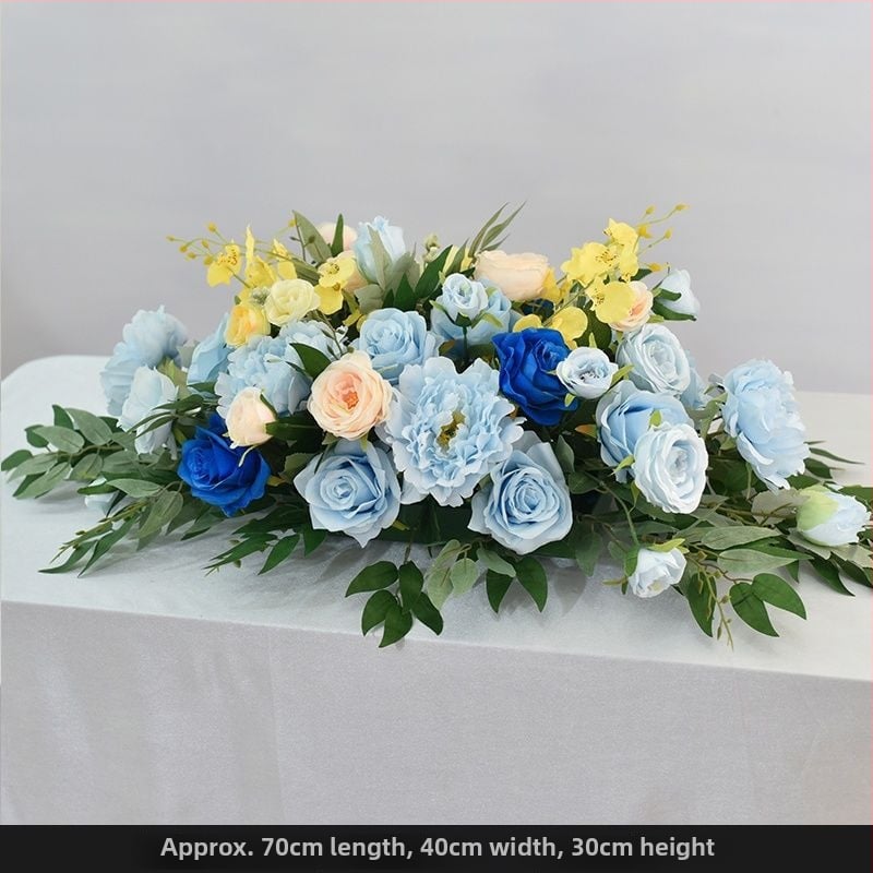 Mākslīgu ziedu galda centrālais dekors – margriete drukāšana, flokēšana, kāzām