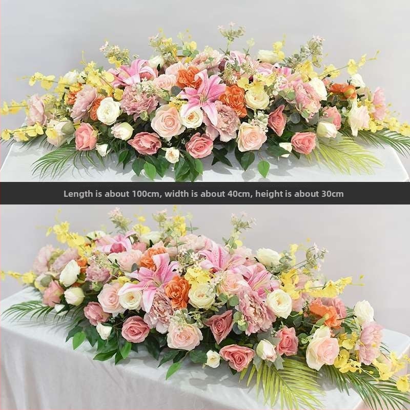 Mākslīgu ziedu galda centrālais dekors – margriete drukāšana, flokēšana, kāzām