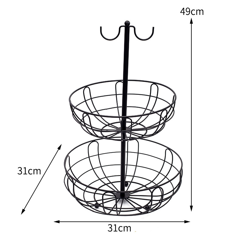 Gyümölcstál több rétegű kovácsoltvasból és fapanelből, falra szerelhető a nappaliba, skandináv egyszerű stílus, banánkosár