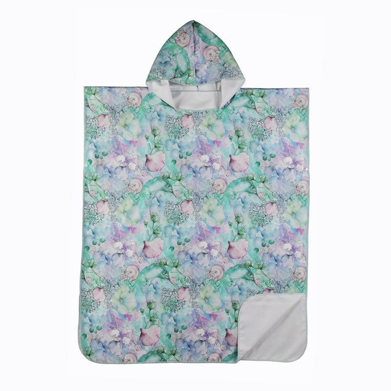 Kapucėtas vonios rankšluostis, dvipusis veliūras spausdintas — Zhikai textile, 200–300 g, spausdinimas