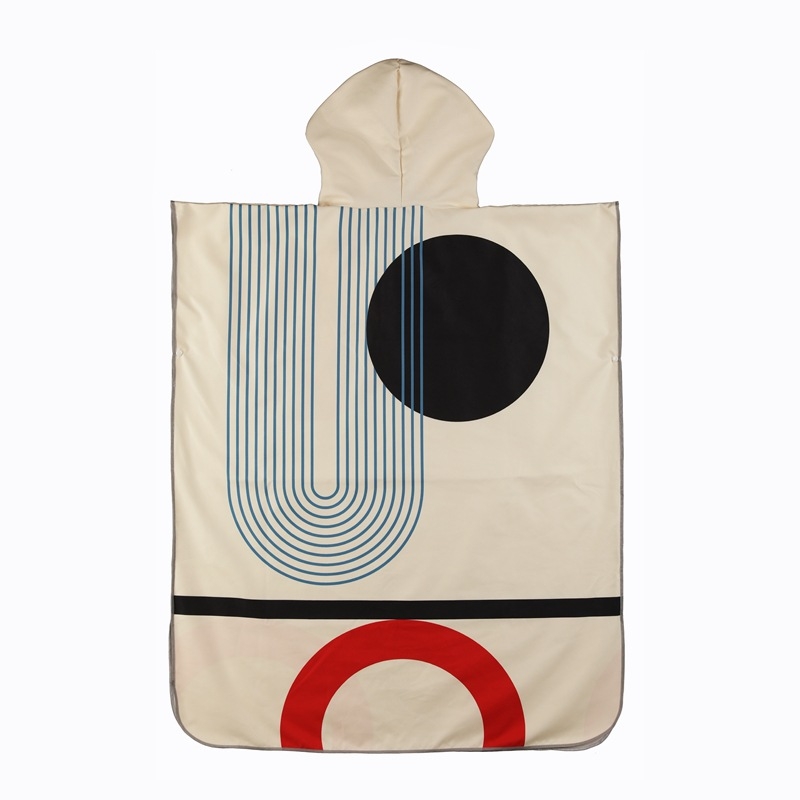 Kapucėtas vonios rankšluostis, dvipusis veliūras spausdintas — Zhikai textile, 200–300 g, spausdinimas