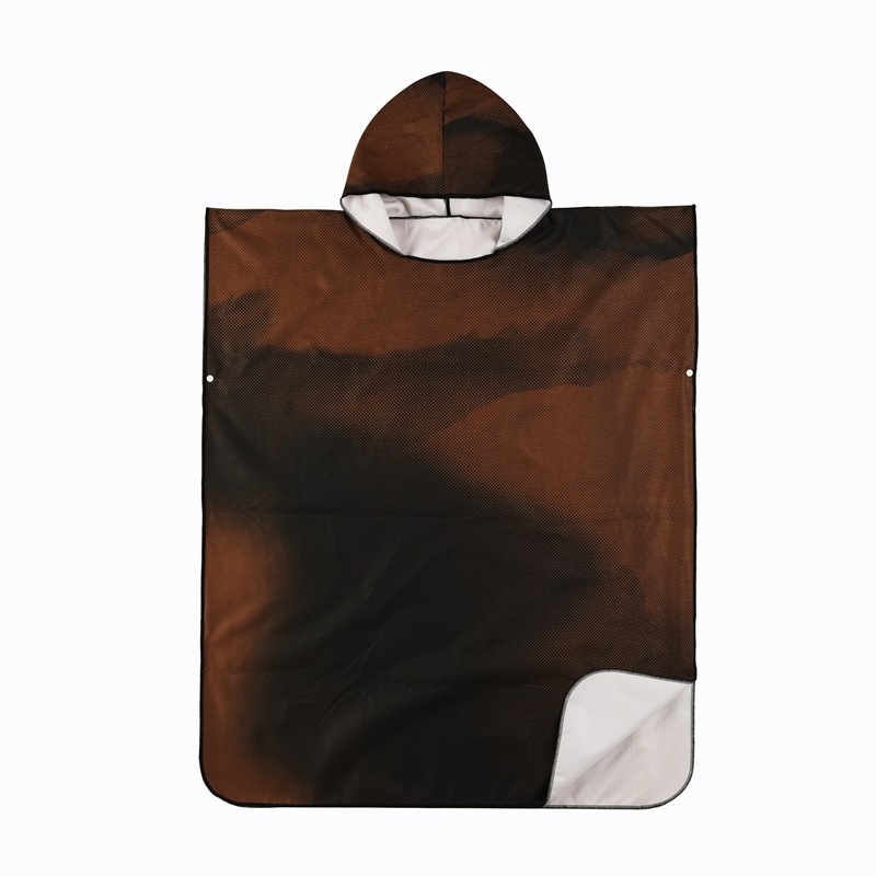 Kapucėtas vonios rankšluostis, dvipusis veliūras spausdintas — Zhikai textile, 200–300 g, spausdinimas