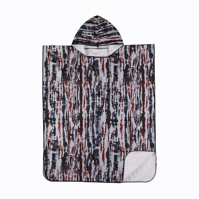 Kapucėtas vonios rankšluostis, dvipusis veliūras spausdintas — Zhikai textile, 200–300 g, spausdinimas