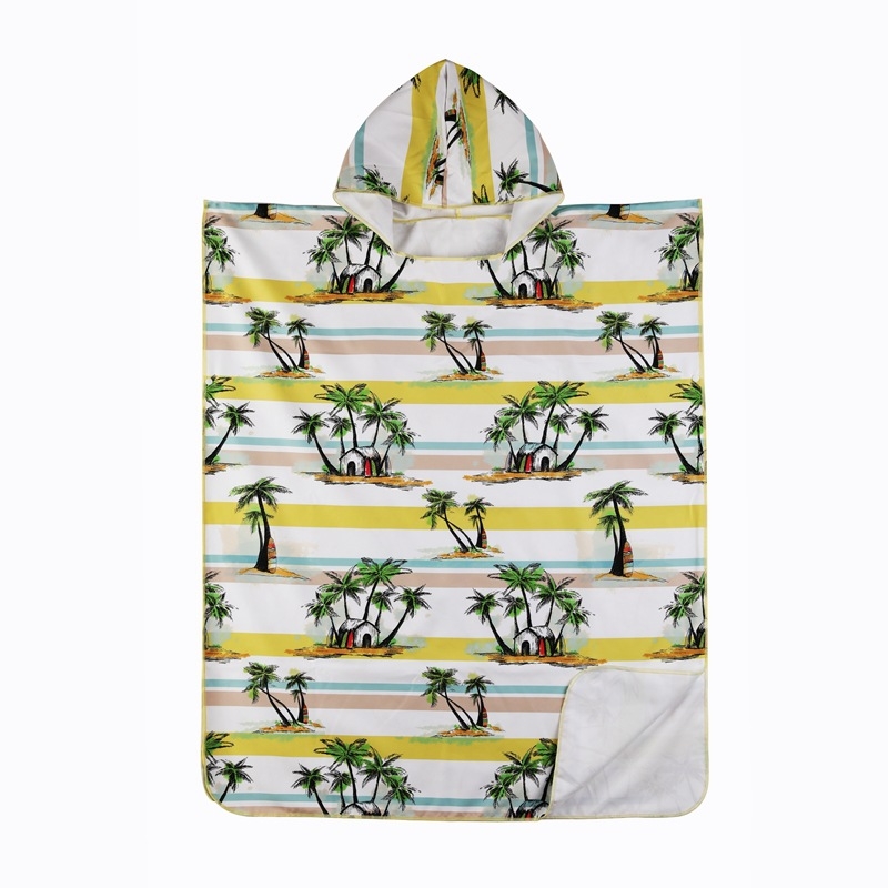 Kapucėtas vonios rankšluostis, dvipusis veliūras spausdintas — Zhikai textile, 200–300 g, spausdinimas