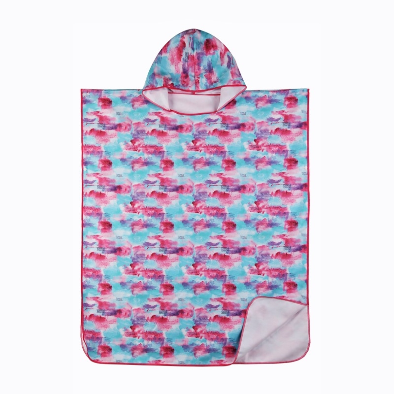 Kapucėtas vonios rankšluostis, dvipusis veliūras spausdintas — Zhikai textile, 200–300 g, spausdinimas