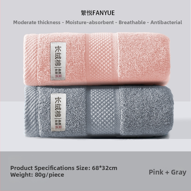 Pamut arc- és testtörölköző, vastagított, puha, nagyon nedvszívó, 100D szál, egyszerű szövés