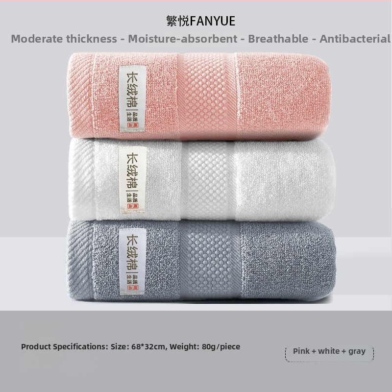 Pamut arc- és testtörölköző, vastagított, puha, nagyon nedvszívó, 100D szál, egyszerű szövés