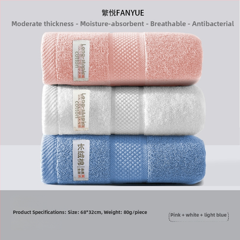 Pamut arc- és testtörölköző, vastagított, puha, nagyon nedvszívó, 100D szál, egyszerű szövés