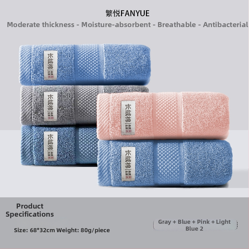 Pamut arc- és testtörölköző, vastagított, puha, nagyon nedvszívó, 100D szál, egyszerű szövés