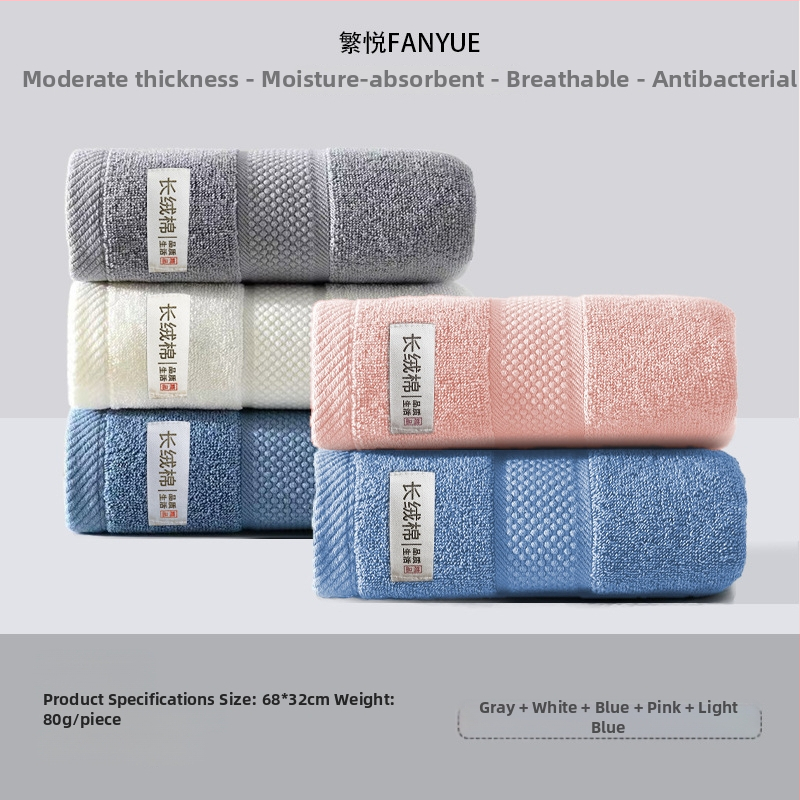 Pamut arc- és testtörölköző, vastagított, puha, nagyon nedvszívó, 100D szál, egyszerű szövés