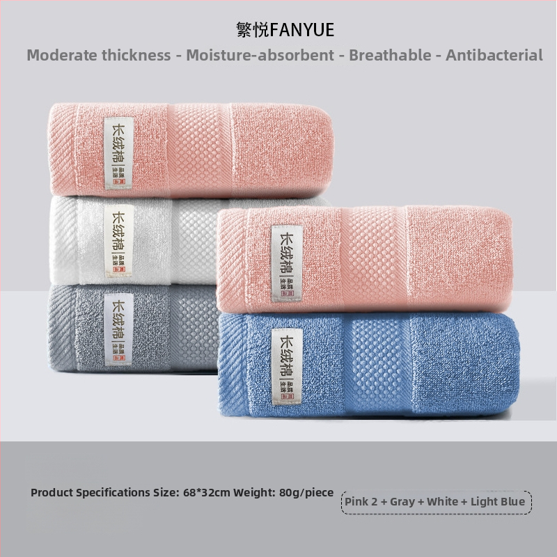 Pamut arc- és testtörölköző, vastagított, puha, nagyon nedvszívó, 100D szál, egyszerű szövés