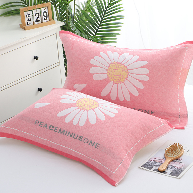 Géz párnahuzat jacquard mintával, vastított, esküvőkhöz, pároknak, diákoknak, szállodáknak és otthoni használatra | Márka: Three Dolls | Anyag: Kémiai rost | Kategória: Géz párnahuzat | Nyomtatott logó: OK