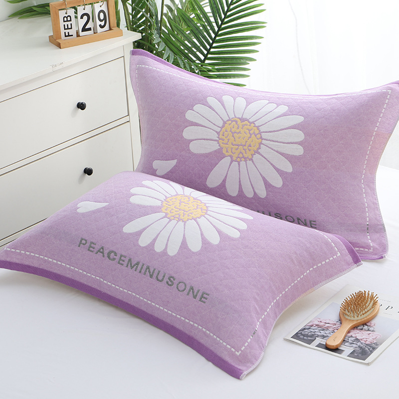 Géz párnahuzat jacquard mintával, vastított, esküvőkhöz, pároknak, diákoknak, szállodáknak és otthoni használatra | Márka: Three Dolls | Anyag: Kémiai rost | Kategória: Géz párnahuzat | Nyomtatott logó: OK