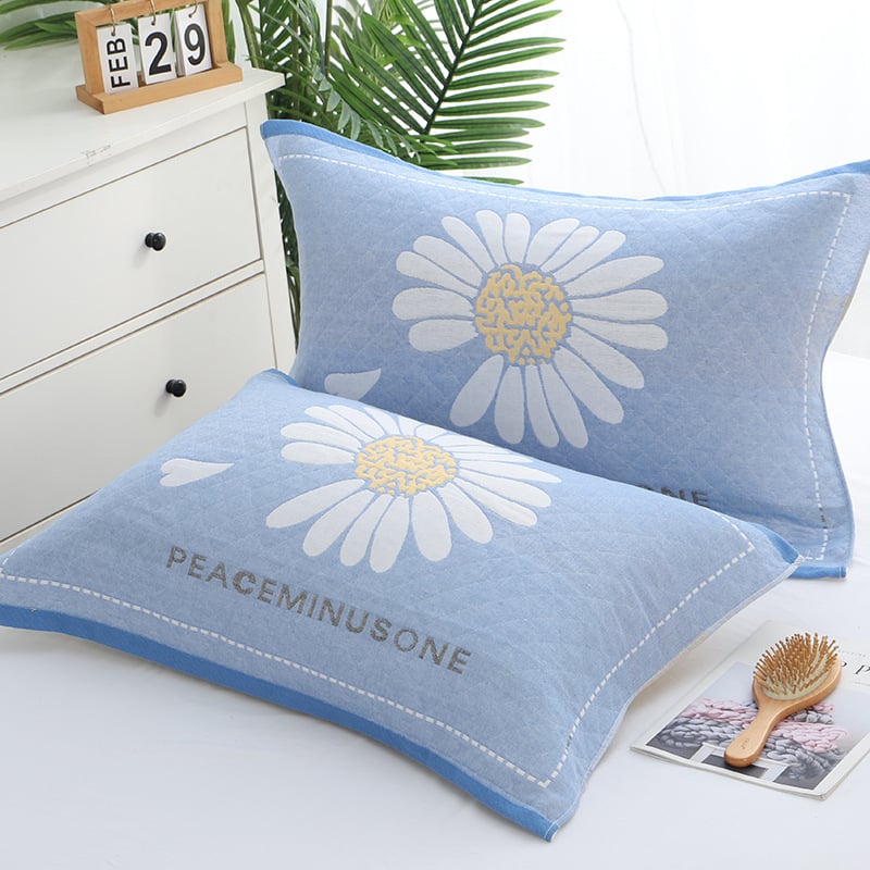 Géz párnahuzat jacquard mintával, vastított, esküvőkhöz, pároknak, diákoknak, szállodáknak és otthoni használatra | Márka: Three Dolls | Anyag: Kémiai rost | Kategória: Géz párnahuzat | Nyomtatott logó: OK