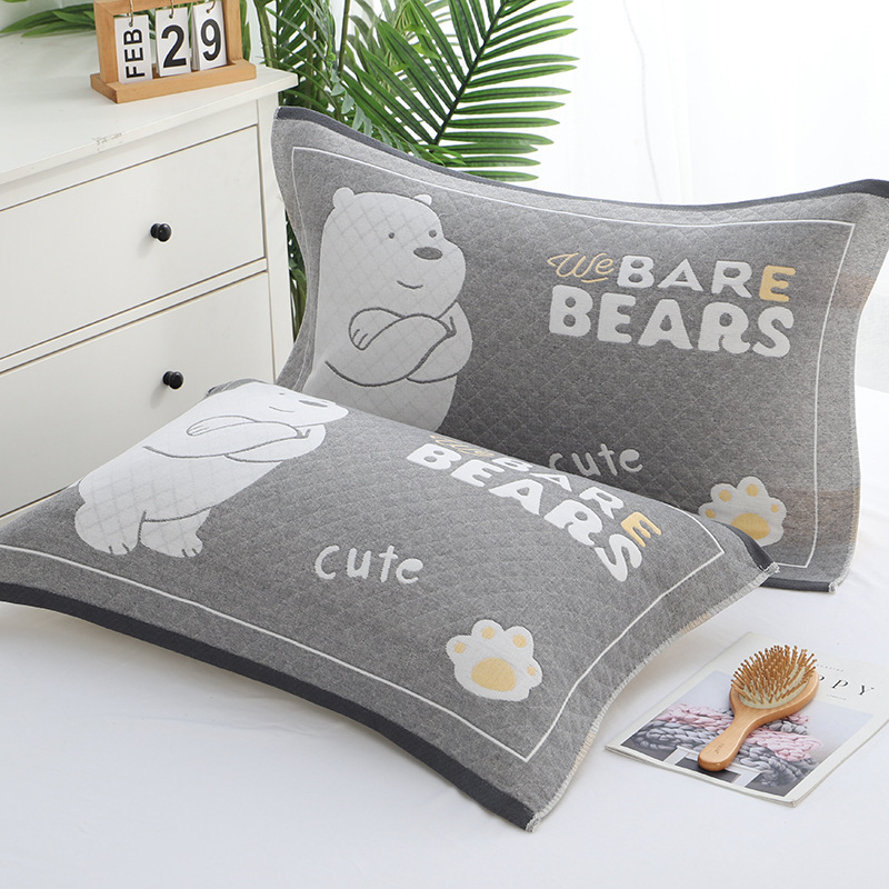 Géz párnahuzat jacquard mintával, vastított, esküvőkhöz, pároknak, diákoknak, szállodáknak és otthoni használatra | Márka: Three Dolls | Anyag: Kémiai rost | Kategória: Géz párnahuzat | Nyomtatott logó: OK