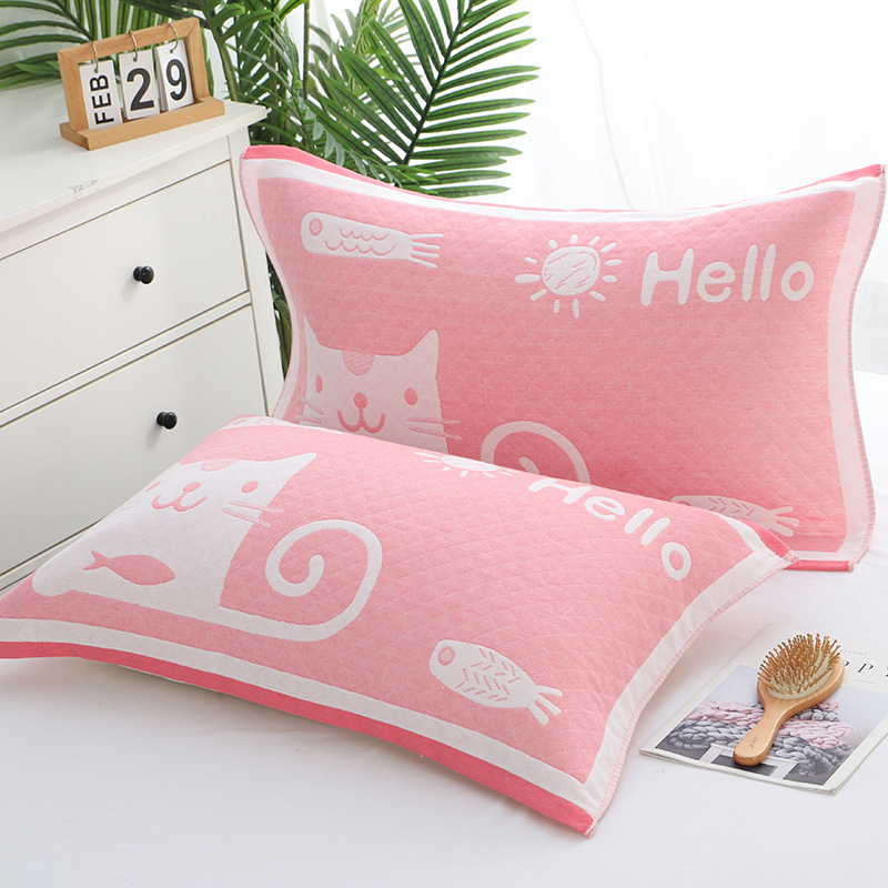 Géz párnahuzat jacquard mintával, vastított, esküvőkhöz, pároknak, diákoknak, szállodáknak és otthoni használatra | Márka: Three Dolls | Anyag: Kémiai rost | Kategória: Géz párnahuzat | Nyomtatott logó: OK