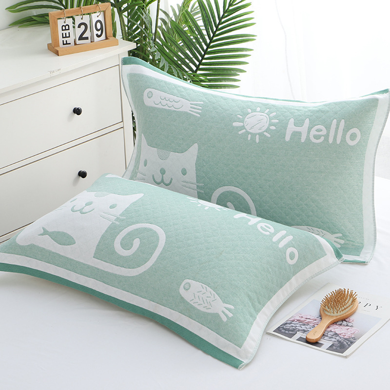 Géz párnahuzat jacquard mintával, vastított, esküvőkhöz, pároknak, diákoknak, szállodáknak és otthoni használatra | Márka: Three Dolls | Anyag: Kémiai rost | Kategória: Géz párnahuzat | Nyomtatott logó: OK