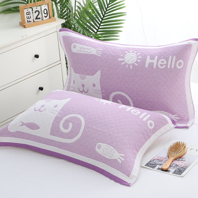 Géz párnahuzat jacquard mintával, vastított, esküvőkhöz, pároknak, diákoknak, szállodáknak és otthoni használatra | Márka: Three Dolls | Anyag: Kémiai rost | Kategória: Géz párnahuzat | Nyomtatott logó: OK