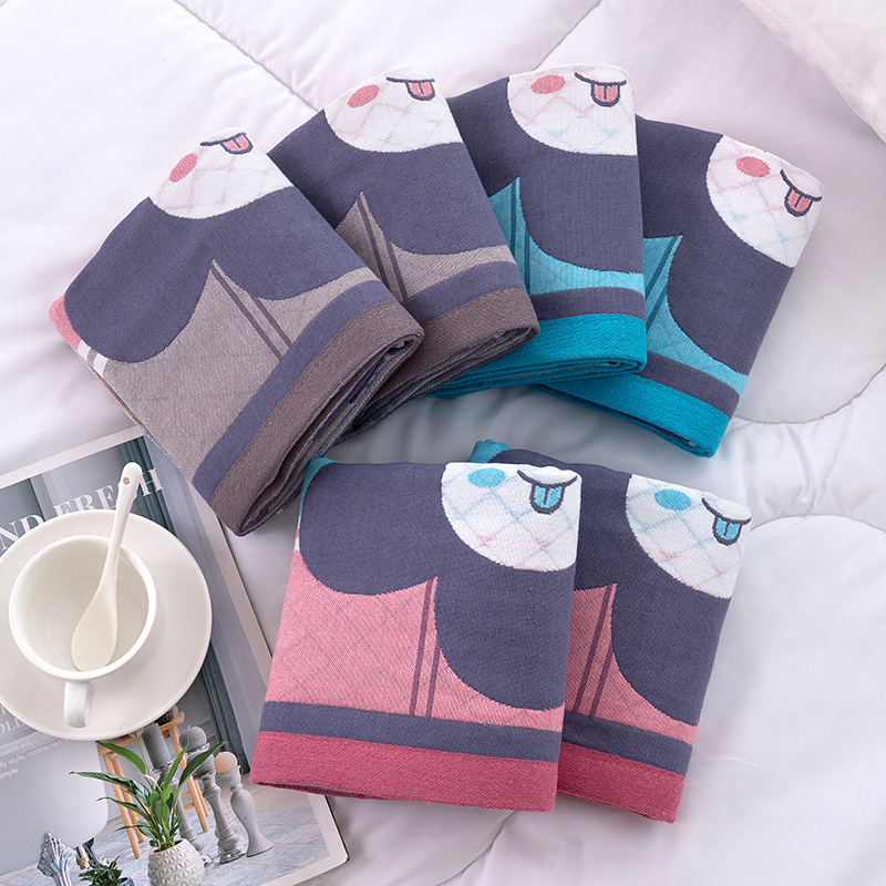 Четирислоен марлен възглавничен кърпич с джакардов принт | меко усещане | персонализирано отпечатване на лого | подходящ за всички