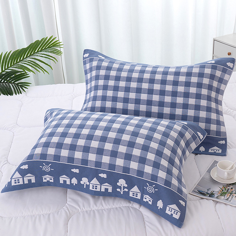 Четирислоен марлен възглавничен кърпич с джакардов принт | меко усещане | персонализирано отпечатване на лого | подходящ за всички