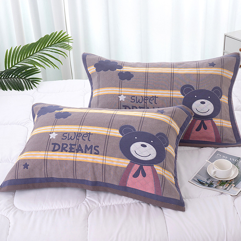 Четирислоен марлен възглавничен кърпич с джакардов принт | меко усещане | персонализирано отпечатване на лого | подходящ за всички