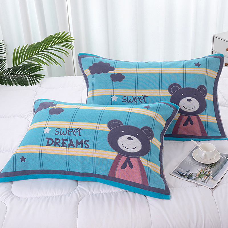 Четирислоен марлен възглавничен кърпич с джакардов принт | меко усещане | персонализирано отпечатване на лого | подходящ за всички