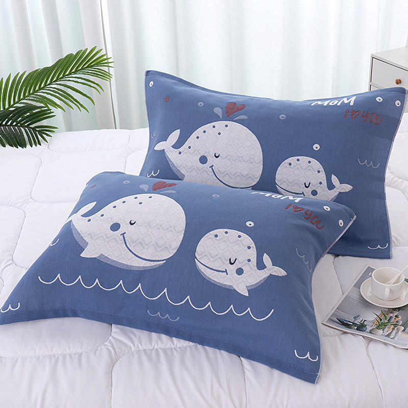 Четирислоен марлен възглавничен кърпич с джакардов принт | меко усещане | персонализирано отпечатване на лого | подходящ за всички