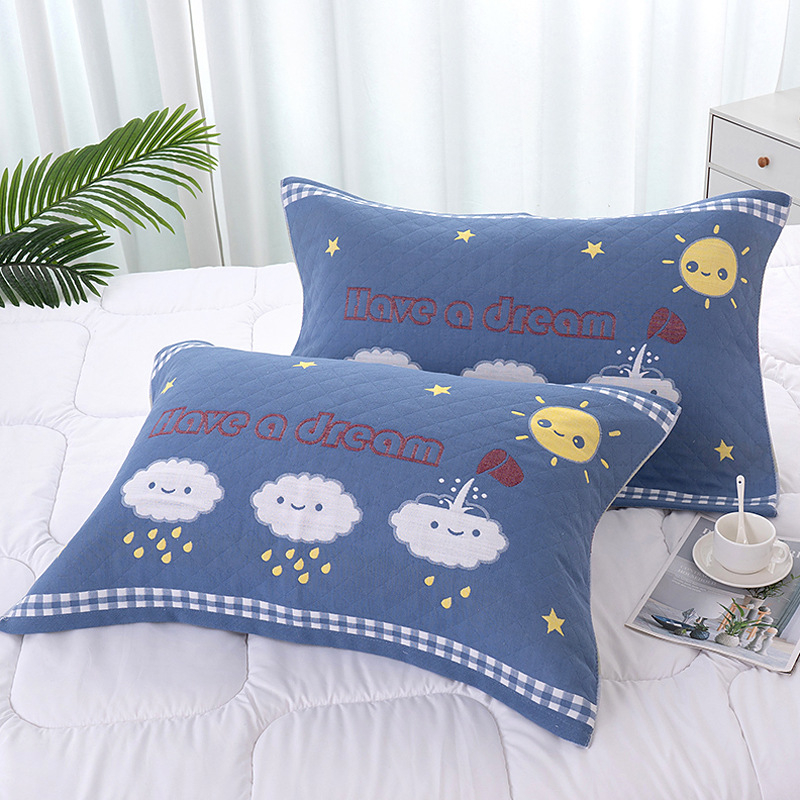 Четирислоен марлен възглавничен кърпич с джакардов принт | меко усещане | персонализирано отпечатване на лого | подходящ за всички