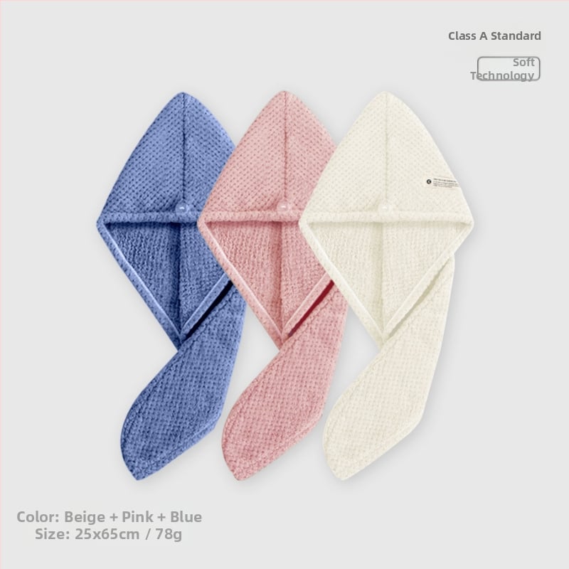 Hajszárító sapka, korall plüss anyag, 150D fonal, súly kevesebb mint 30 g, kategória: hajszárító sapka