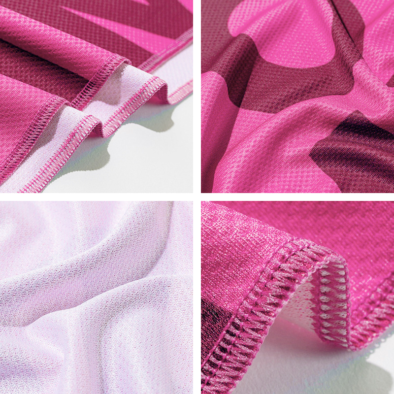 Poliészter sporttörölköző hűtő funkcióval, 45 g, nedvszívás 11–15 s, nyomtatott logó