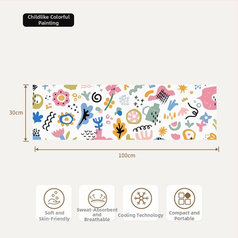 Hűtő sporttörölköző gyorsan száradó izzadságfelszívó tulajdonságokkal, 80% poliészter + 20% poliamid, 155 g, kevert fonal, logónyomás elérhető