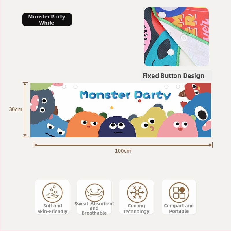 Hűtő sporttörölköző gyorsan száradó izzadságfelszívó tulajdonságokkal, 80% poliészter + 20% poliamid, 155 g, kevert fonal, logónyomás elérhető