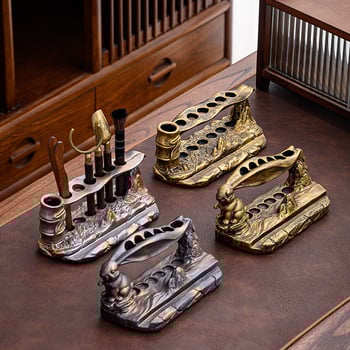 Kuusosaline tee seremonii tööriistade komplekt (Materjal: resiin; Stiil: Uus Hiina stiil; Kvaliteet: esmaklassiline) (Lansseerimine: kevad 2024; Kaal: 1,2 kg)