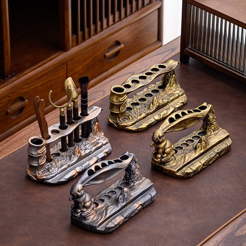 Kuusosaline tee seremonii tööriistade komplekt (Materjal: resiin; Stiil: Uus Hiina stiil; Kvaliteet: esmaklassiline) (Lansseerimine: kevad 2024; Kaal: 1,2 kg)