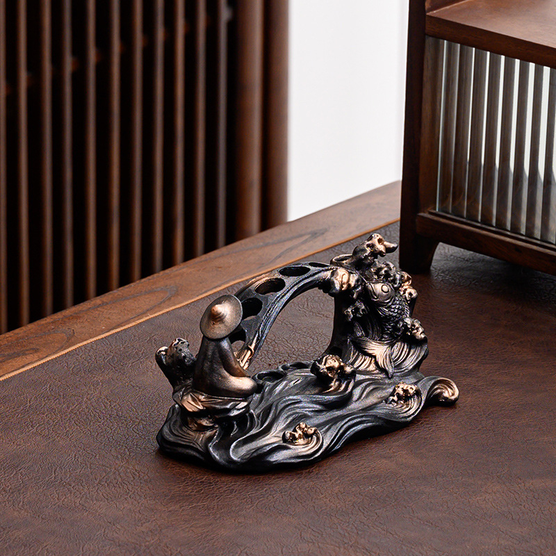 Kuusosaline tee seremonii tööriistade komplekt (Materjal: resiin; Stiil: Uus Hiina stiil; Kvaliteet: esmaklassiline) (Lansseerimine: kevad 2024; Kaal: 1,2 kg)