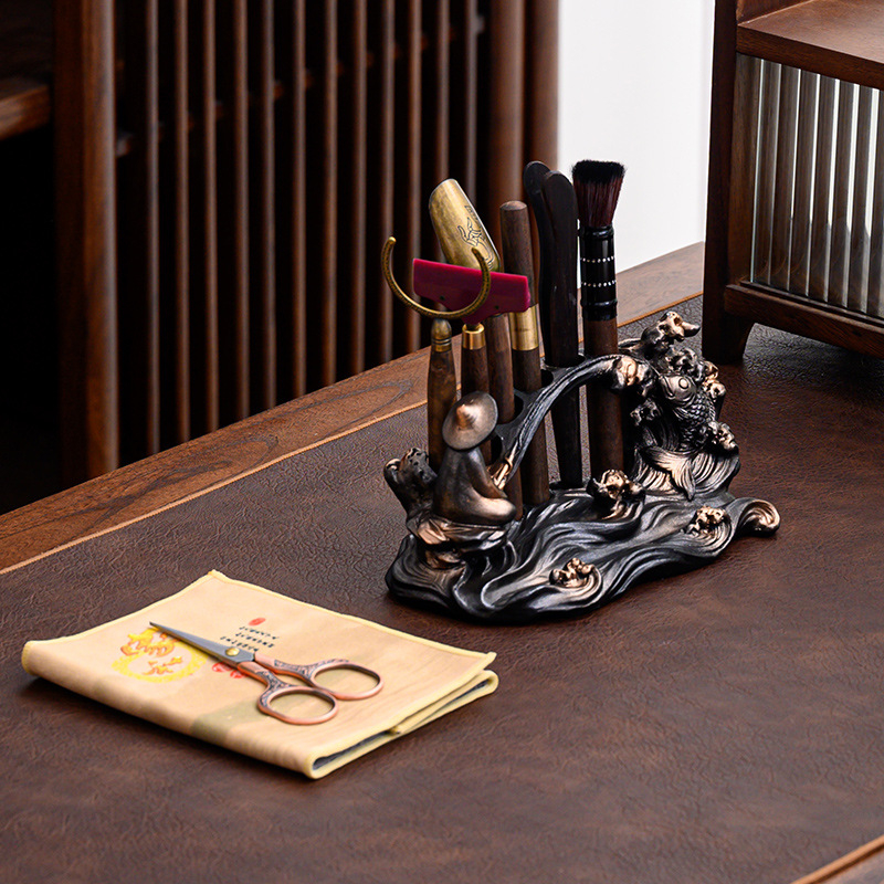 Kuusosaline tee seremonii tööriistade komplekt (Materjal: resiin; Stiil: Uus Hiina stiil; Kvaliteet: esmaklassiline) (Lansseerimine: kevad 2024; Kaal: 1,2 kg)